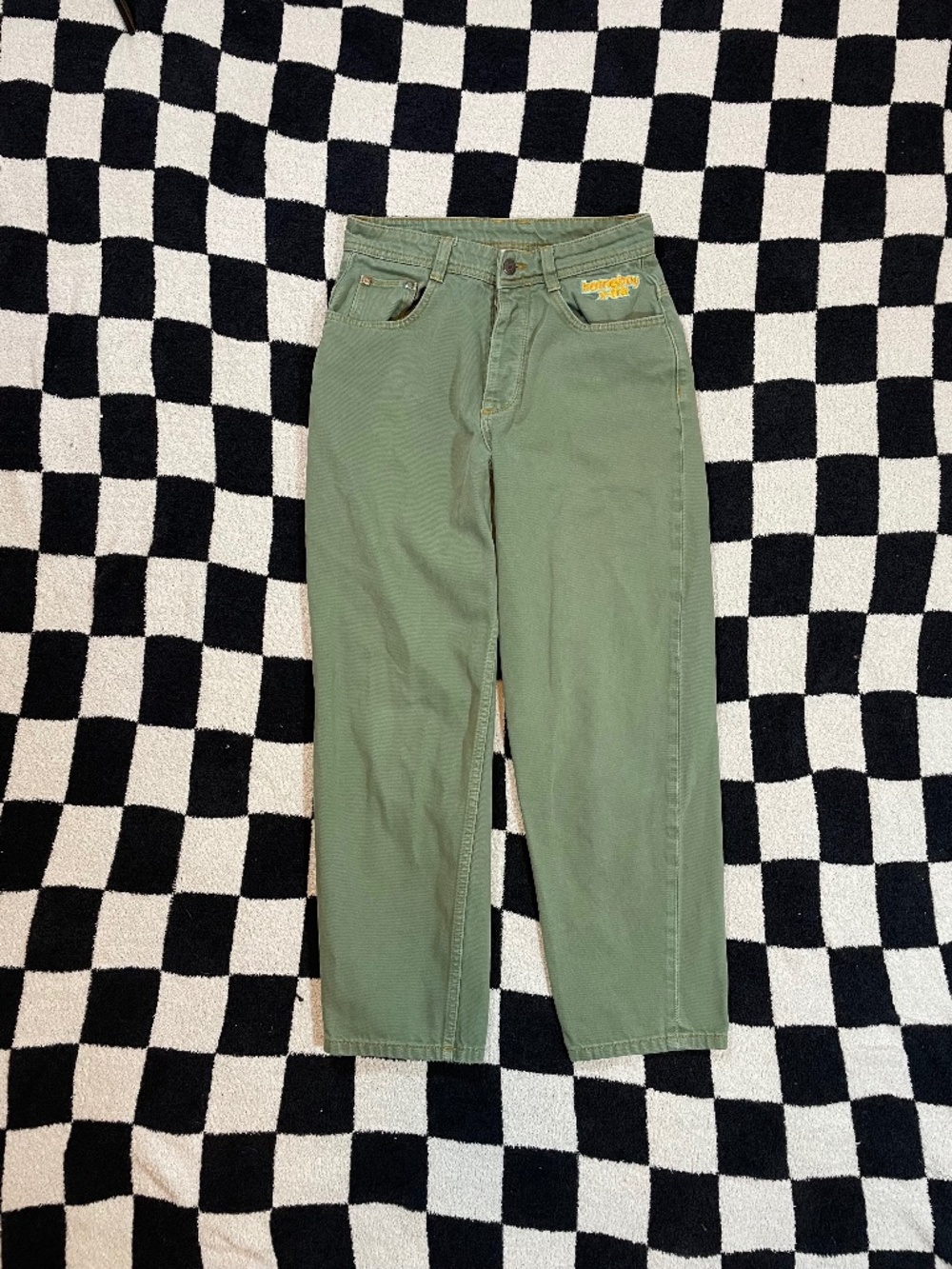 homeboy loud coutore baggy green jeans size 28